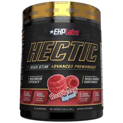 Hectic High-Stim Advanced Pre-Workout - Raspberry Refresh (12.41 Oz. / 40 Servings)