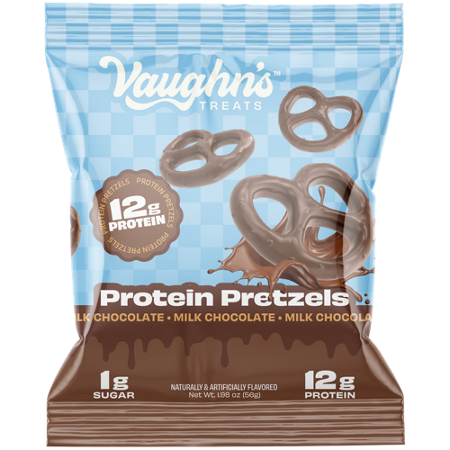 Vaughn's Treats Protein Pretzels Milk Chocolate bag front