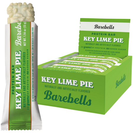 Barebells Protein Bar Key Lime Pie box front