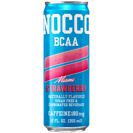 Nocco BCAA Miami Strawberry drink can front