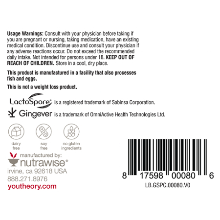 Usage warnings for Nutrawise Probiotic GLP-1 Support