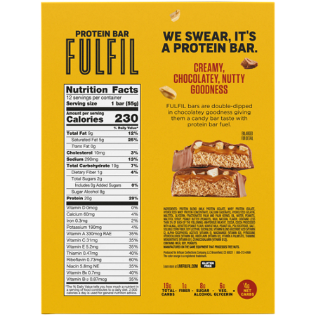 FULFIL Protein Bar Chocolate Peanut Butter box view 3