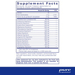 Supplement Facts label for Pure Encapsulations Amino Replete Amino Acid Powder