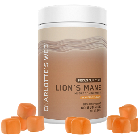CHARLOTTES WEB Lions Mane Mushroom Gummies bottle front