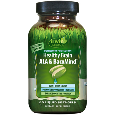 Healthy Brain ALA & BacoMind with PQQ - Supports Brain Energy & Cognitive Function (60 Softgels)