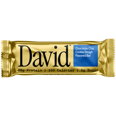 David Protein Bar - 28g Protein - Chocolate Chip Cookie Dough (1 Bar)