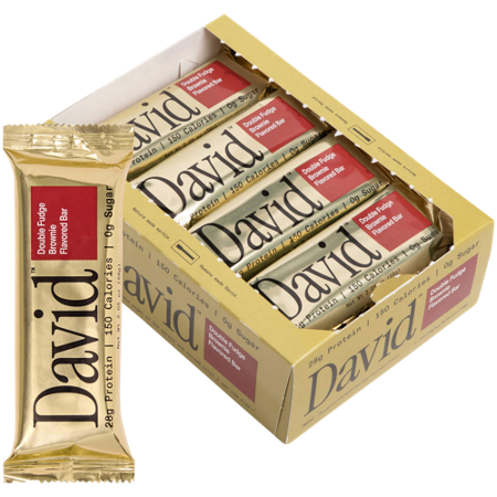 David Protein Bar Fudge Brownie box front