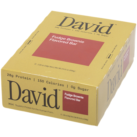 David Protein Bar Fudge Brownie box view 2