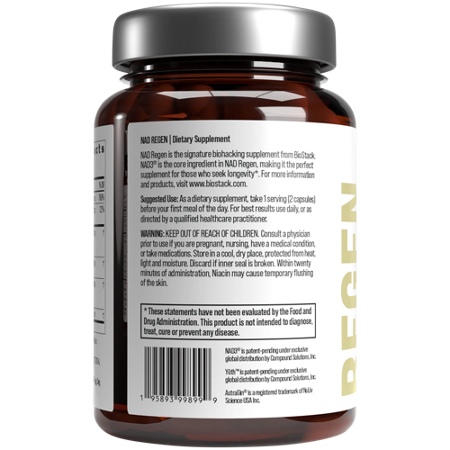 BioStack NAD Regen with Resveratrol bottle view 4