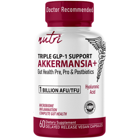 Nature's Fusion Akkermansia Triple GLP-1 Support capsules front