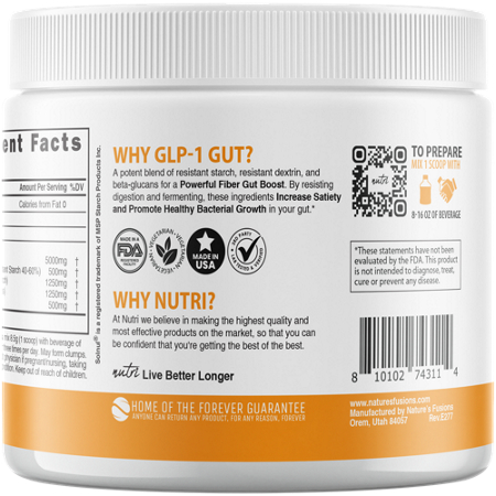 Nature's Fusion GLP-1 Gut Support Powder with 7g Fiber container view 4