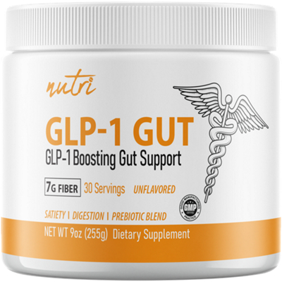GLP-1 Gut Support Powder with 7g Fiber - Unflavored (30 Servings)