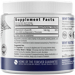 Supplement Facts label for Magnesium L-Threonate Powder