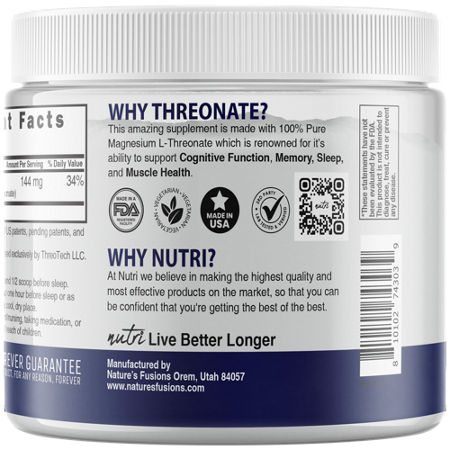 Magnesium L-Threonate Powder Nature's Fusion view 4