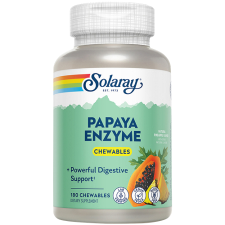 Solaray Papaya Enzyme Chewables bottle front
