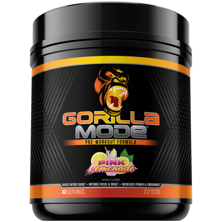 Gorilla Mind Gorilla Mode Pre-Workout Formula Pink Lemonade container front