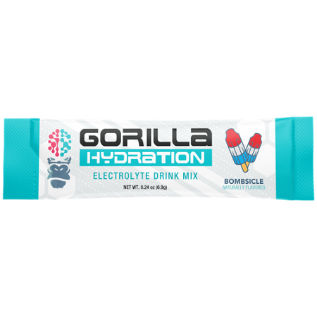 Gorilla Hydration Electrolyte Drink Mix Bombsicle stick pack view 4