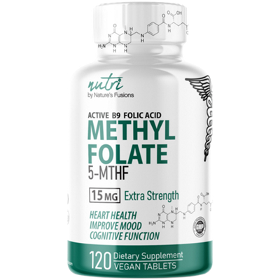 Methylfolate 5-MTHF Active B9 Folic Acid 15MG Extra Strength (120 Vegan Tablets)
