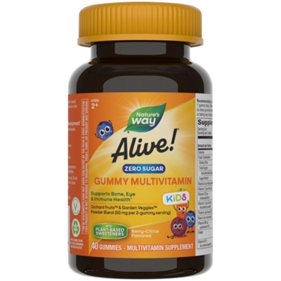 Alive Multivitamin Gummies for Kid's - Zero Sugar - Berry-Citrus (40 Gummies)