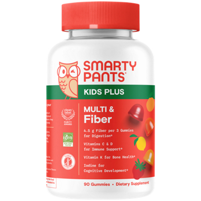 Kids Multi & Fiber with Vitamin C & D for Immune Support (90 Gummies)