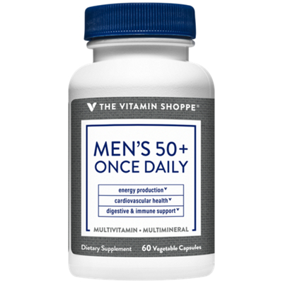Men's 50+ Once Daily for Energy Production, Cardiovascular Health and Digestive & Immune Support (60 Capsules)