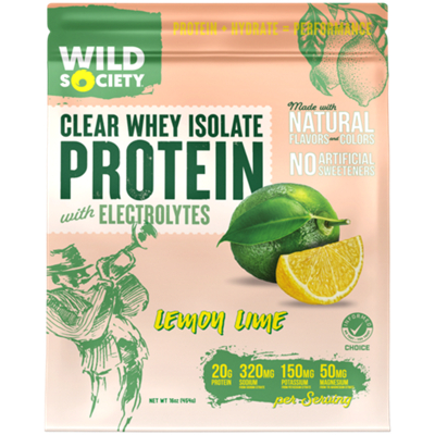 Clear Whey Isolate Protein Powder with Electrolytes - Lemon Lime (16 Oz. / 16 Servings)