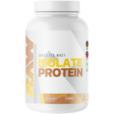 Grass Fed Whey Protein Isolate Powder - Peanut Butter Banana (2 lbs./25 Servings)