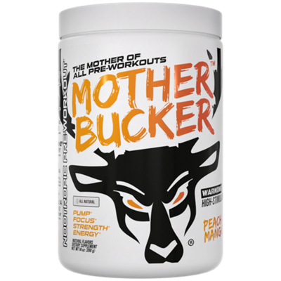 Mother Bucker All Natural High-Stimulant Nootropic Pre-Workout - Peach Mango (14 Oz. / 20 Servings)