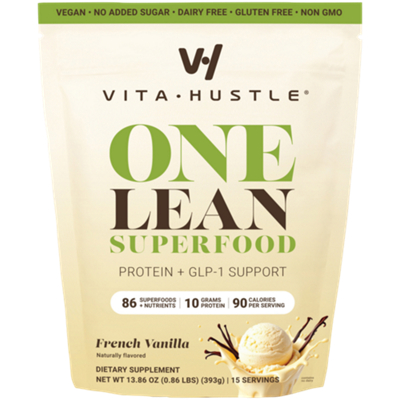 One Lean Superfood Protein + GLP-1 Support Powder - 10g Protein - French Vanilla (.86 lbs./15 Servings)