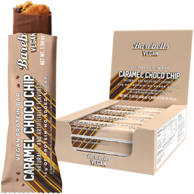 Vegan Protein Bar - 15g Protein - Caramel Choco Chip (12 Bars)