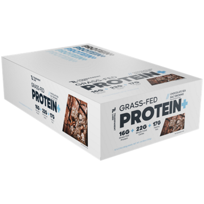 Protein+ Bar - 15g Grass-Fed Protein - Chocolate Sea Salt Brownie (12 Bars)