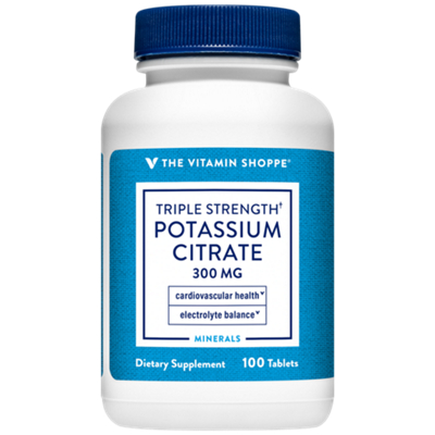 Triple Strength Potassium Citrate - 300 mg - Cardiovascular Health & Electrolyte Balance (100 Tablets)