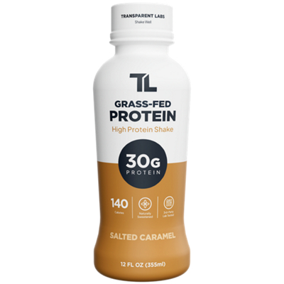 Grass Fed Protein Shake - 30g Protein - Salted Caramel (12 Fl Oz./12 Pack)