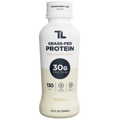 Grass Fed Protein Shake - 30g Protein - Vanilla (12 Fl Oz./12 Pack)