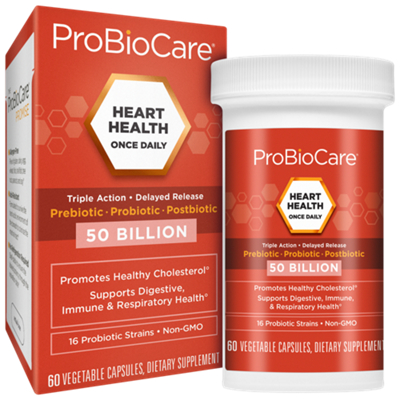 Heart Health Triple Action Probiotic - 50 Billion CFUs (60 Vegetable Capsules)