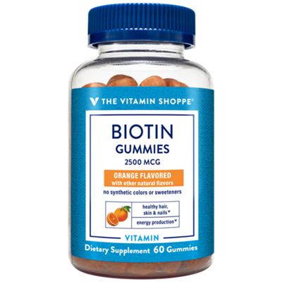 Biotin Gummies - 2500 mcg - Healthy Hair, Skin & Nails - Energy Production - Orange (60 Gummies)