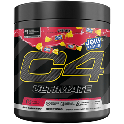 C4 Ultimate Pre-Workout - Jolly Rancher Cherry (14.6 Oz. / 20 Servings)
