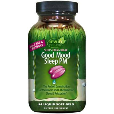 Good Mood Sleep PM - Melatonin & L-Theanine for Sleep & Relaxation (54 Liquid Soft-Gels)