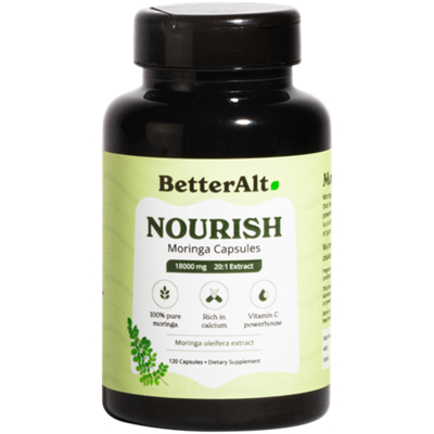 Nourish Moringa - 20:1 Extract with 18,000mg (120 Capsules)