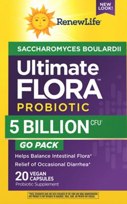 Ultimate Flora Probiotic - Saccharomyces Boulardii 5 Billion CFUs (20 Capsules)