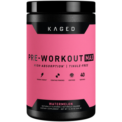 Pre-Workout Max - 305MG Organic Caffeine - Watermelon (12.35 Oz. / 20 Servings)