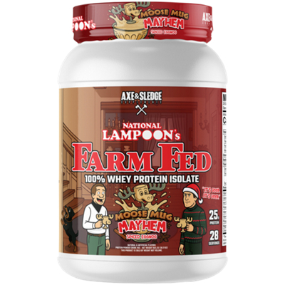 National Lampoon's 100% Farm Fed Whey Protein Isolate -Moose Mug Mayhem Spiced Eggnog (30.51 Oz. / 28 Servings)