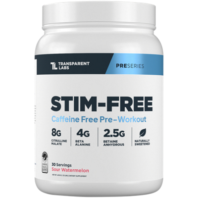 Stim-Free Pre-Workout Supplement – Sour Watermelon (1.32 lbs./30 Servings)