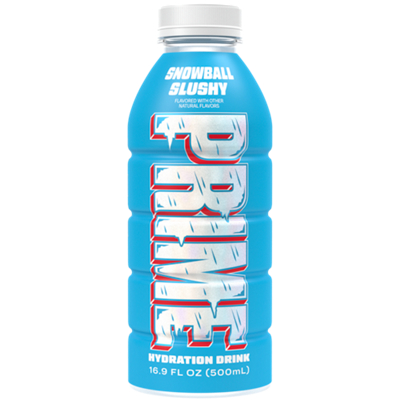 Prime Hydration with BCAA Blend for Muscle Recovery - Snowball Blue Slushy (12 Drinks, 16.9 Fl Oz. Each)
