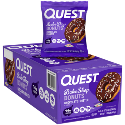 Bake Shop Donuts - 14g Protein - Chocolate Frosted (9 Donuts)