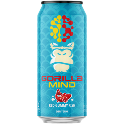 Gorilla Mind Energy Drink – Red Gummy Fish (1 Drink)