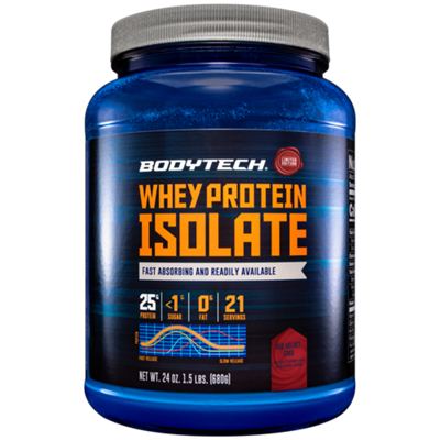 Whey Protein Isolate - Red Velvet Cake Limited Edition Flavor (1.5 Lbs. / 21 Servings)