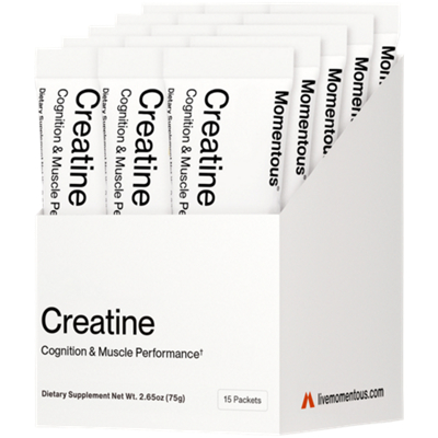 Creatine Powder Stick Packs - 5g Creapure - Unflavored (15 Sticks)