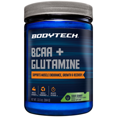 BCAA + Glutamine - Supports Muscle Endurance, Growth & Recovery - Sour Gummy (13.5 oz.)