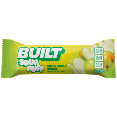 Built Sour Puff Protein Bar - 16g Protein - Green Apple Crush (1 Bar)